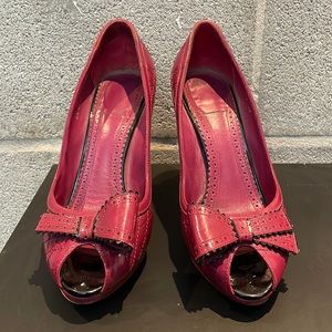 Dior Peep-toe Bow Stilettos